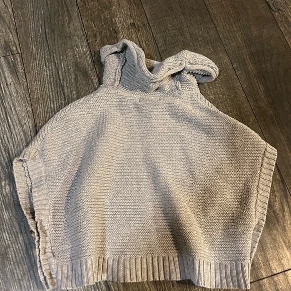 Metallic Funnel-Neck Capelet Sweater for Baby 12-18 months old navy shawl - Picture 4 of 8